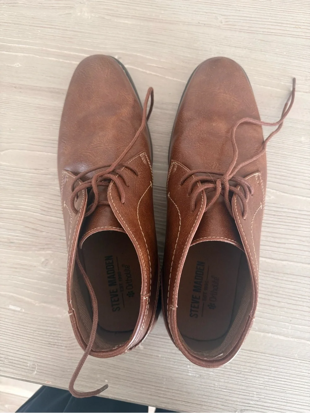 Steve Madden Men’s Brown Chukka Lace-Up Boots
